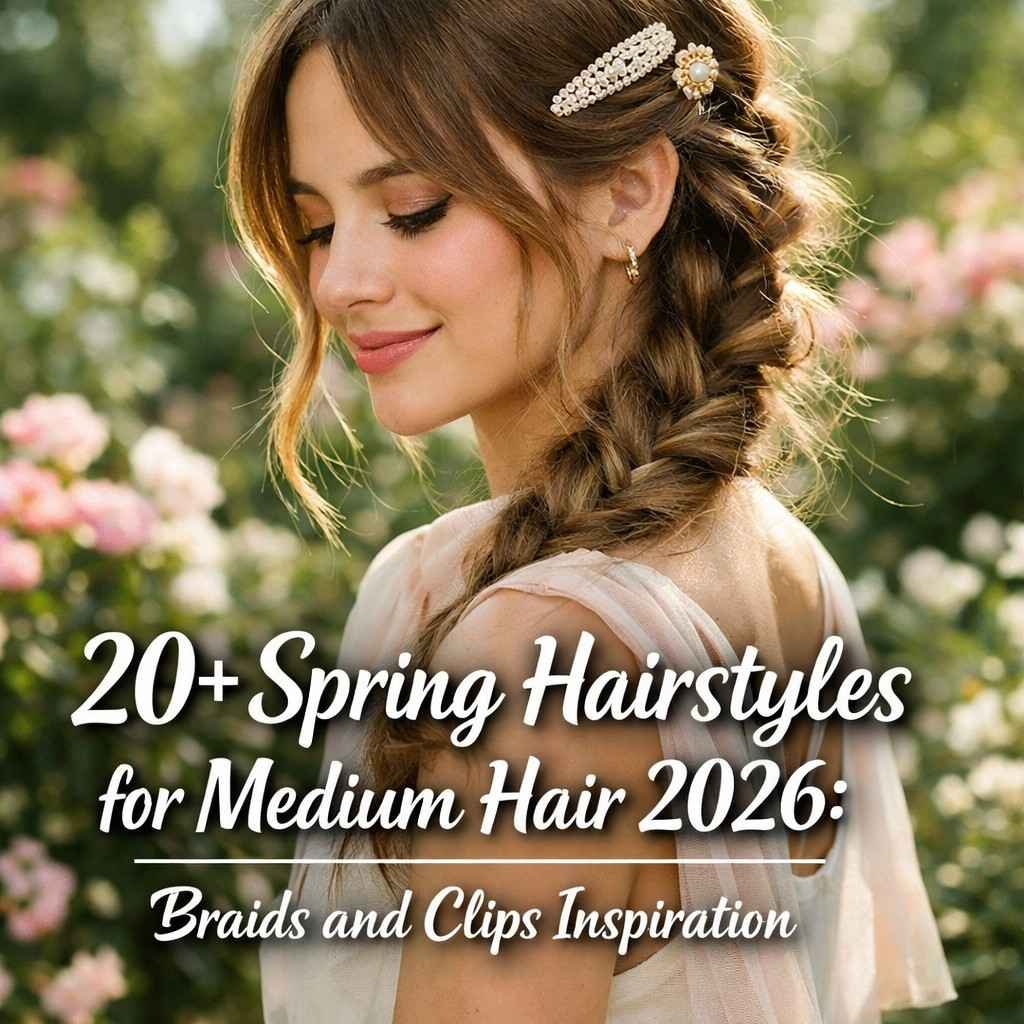 20+Spring Hairstyles for Medium Hair 2026: Braids and Clips Inspiration